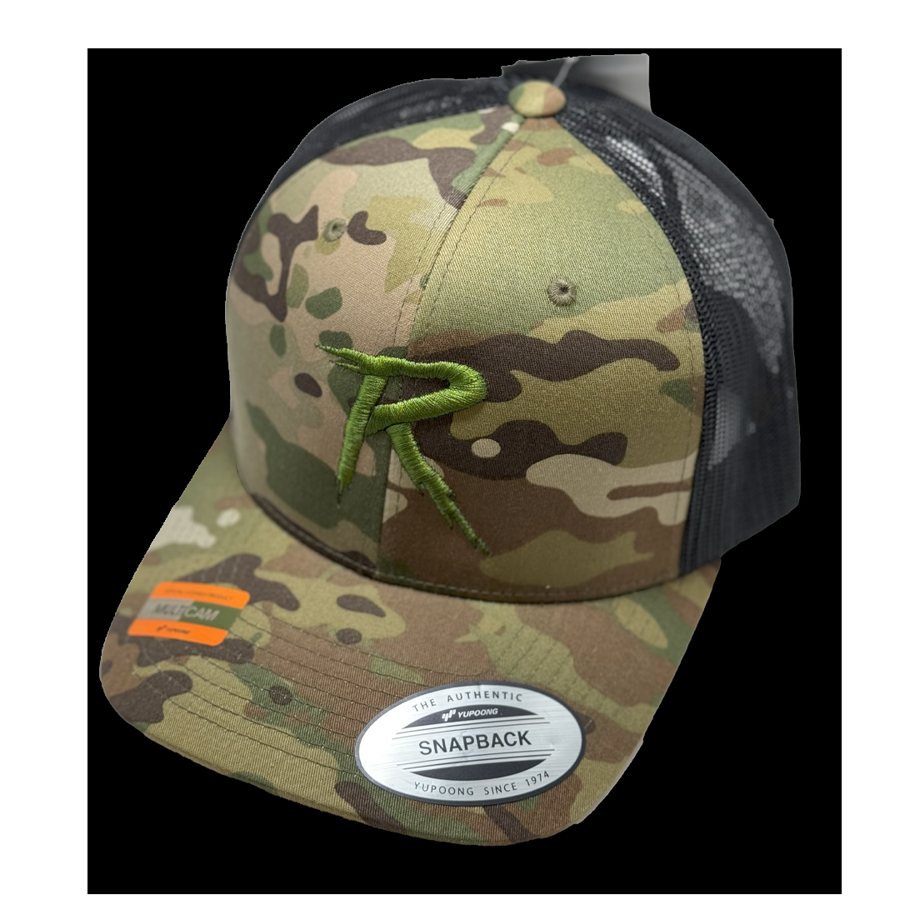 Multicam-Trucker-Cap mit gesticktem R-Logo