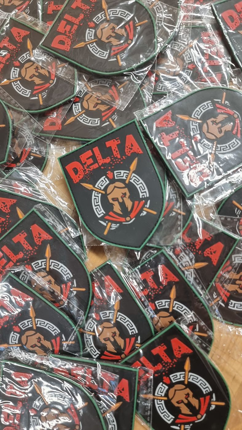 Rubber-Patches mit Spartaner-Motiv